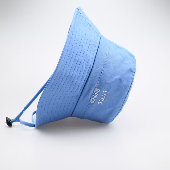 Custom Yellow Cotton Embroidered Reversible Bucket Hat with String