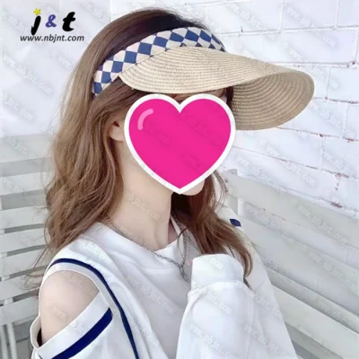 Chapéu de viseira solar de palha para menina