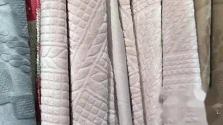 Cobertor de lã de flanela Cabo de malha Burnout com borla manual