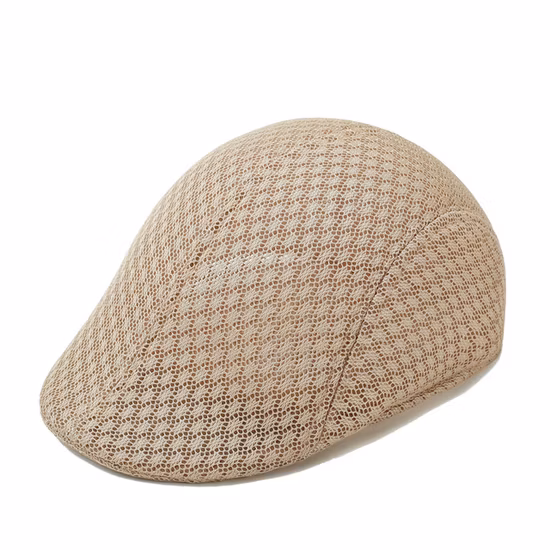 Chapéu clássico britânico vintage de linho simples e duro para boina masculina